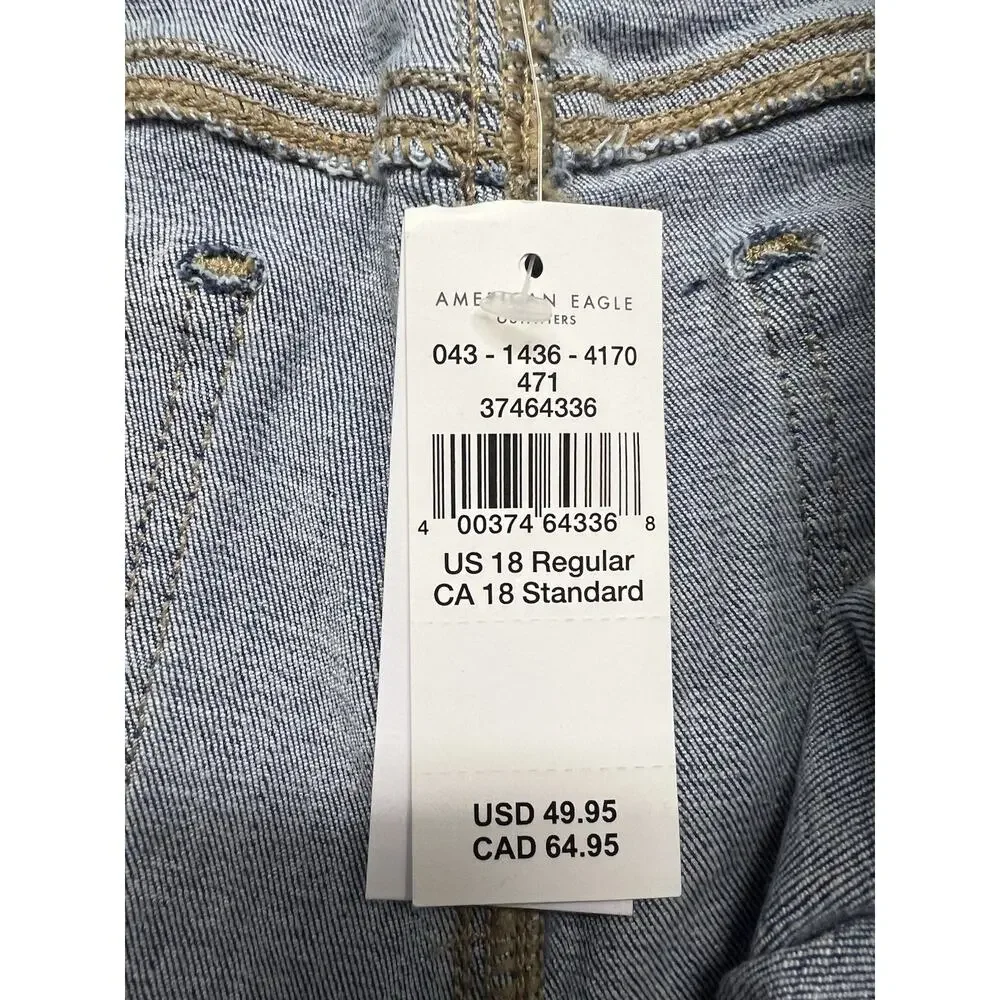 NWT American Eagle Super High Rise Flare Size 18 34 W Next Level Stretch Denim - Picture 5 of 16